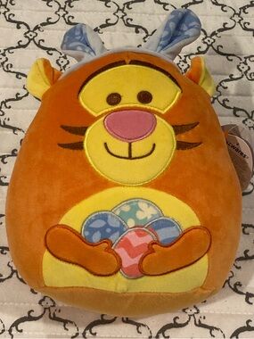 Original Squishmallows Tigger /Disney Easter Edition w/Bunny Ears & Colored Eggs